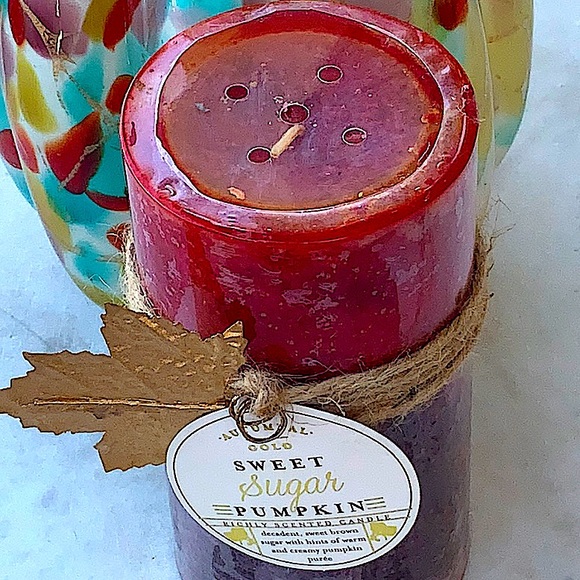 HAVEN STREET CANDLE SWEET SUGAR PUMPKIN PILLAR 3 BY 6 - Picture 2 of 4